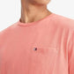 Camiseta Tommy Hilfiger Masculina Tommy Pocket Manga Curta Rosa Tamanho Grande 