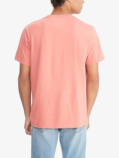 Camiseta Tommy Hilfiger Masculina Tommy Pocket Manga Curta Rosa Tamanho Grande 