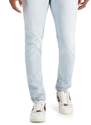 Calça Jeans Slim Fit Adam Tapered Masculina Tommy Hilfiger Azul Tamanho 34X34