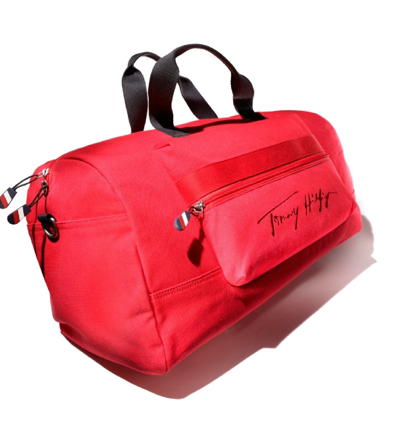 Bolsa de lona Tommy Hilfiger Sean Signature masculina vermelha tamanho regular