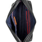 Bolsa tiracolo Tommy Hilfiger masculina com logotipo Leo em relevo, preta, tamanho regular