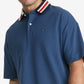 Camisa polo masculina Tommy Hilfiger Liam manga curta azul tamanho extragrande