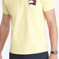 Camisa polo Tommy Hilfiger Alwyn Custom Fit Th Flex masculina, amarela, tamanho grande
