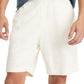 Tommy Hilfiger Shorts de moletom masculino de algodão tingido com tingimento de roupa, branco, tamanho grande