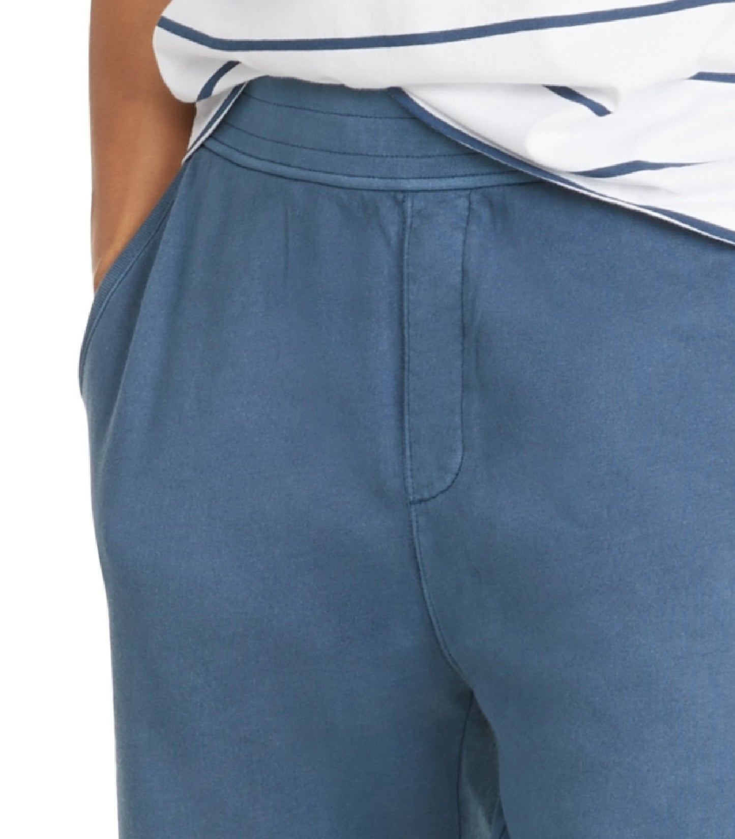 Tommy Hilfiger Calça de moletom masculina tingida com tingimento de roupa, azul, tamanho extragrande