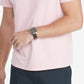 Camiseta Tommy Hilfiger Masculina Listrada com Bandeira e Manga Curta Rosa Tamanho XXG