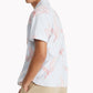 Camisa Tommy Hilfiger Masculina Palm Print CustomFit Manga Curta Rosa Tamanho X-G