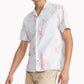 Camisa Tommy Hilfiger Masculina Palm Print CustomFit Manga Curta Rosa Tamanho X-G