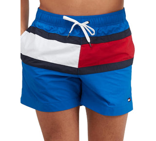 Tommy Hilfiger Calção de banho masculino Big &amp; Tall Flag azul tamanho XX-G