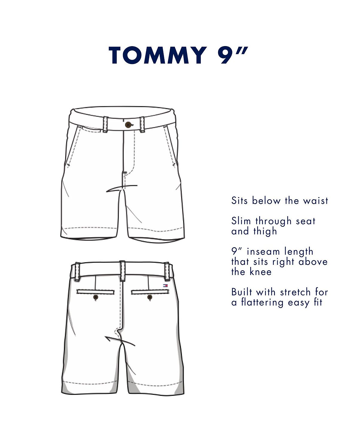 Shorts Tommy Hilfiger 9 Th Flex Masculino Laranja Tamanho 40