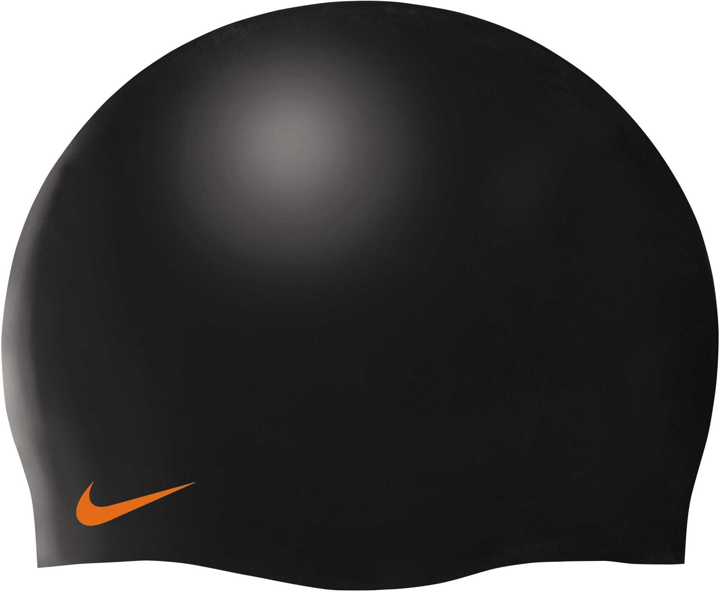 Touca de natação Nike feminina de silicone, tamanho regular, preta