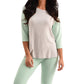 French Kyss - Brooklyn Baseball Sleeve Kashmira Top