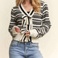 Trendsi - Adora Bow Tie Stripe Sweater Top