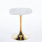 Square Tulip Dining Table For 2 - 4 People - Golden / White