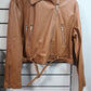 Ambiance - Women's Belted Moto Jacket - Plus