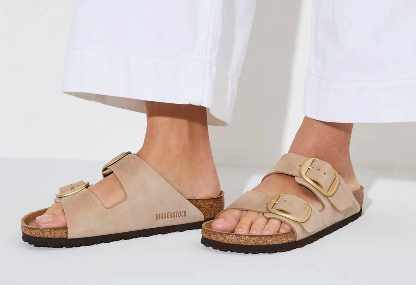 Birkenstock - Unisex Arizona Big Buckle Nubuck Leather Sandals - Narrow