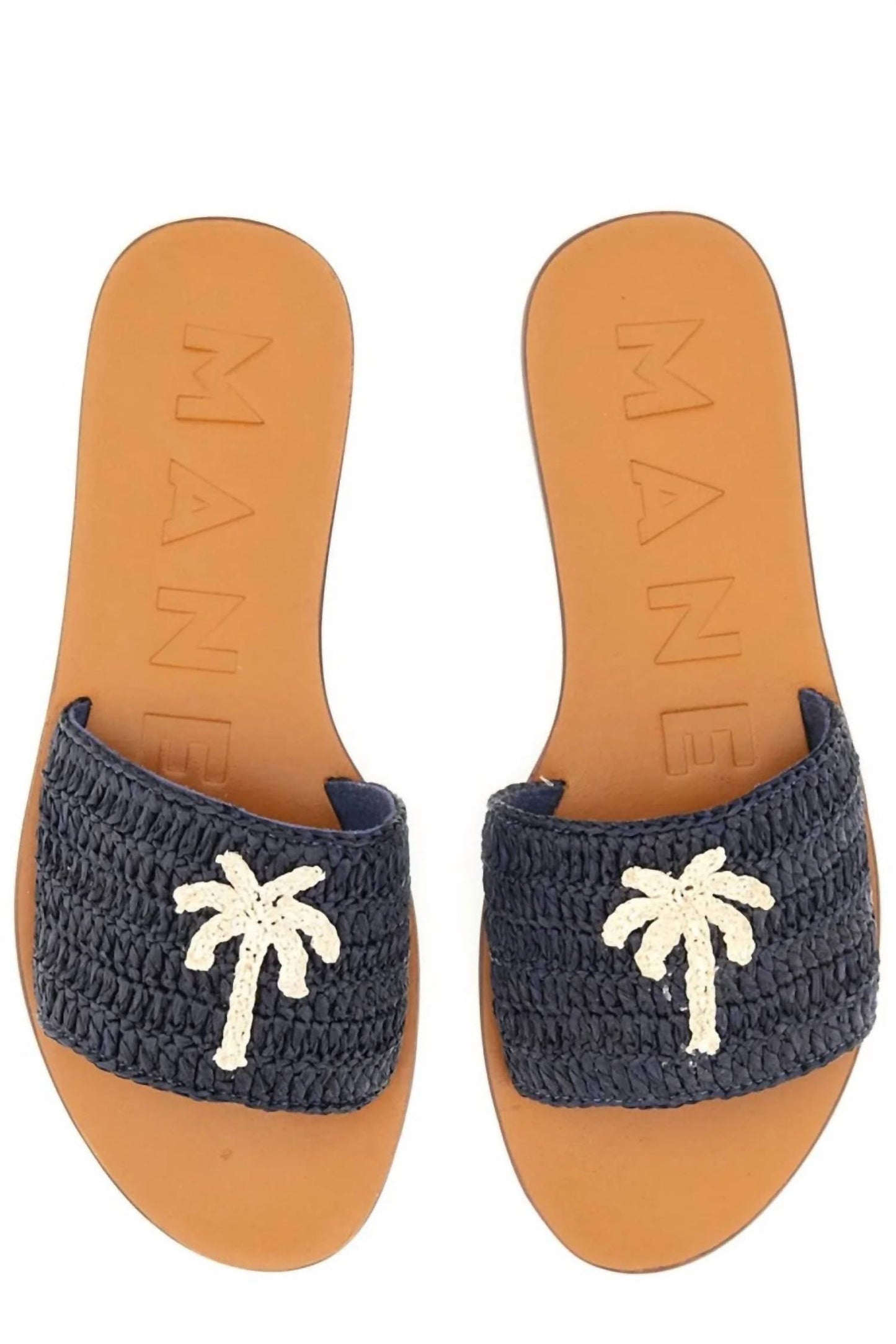 Manebi - Women's Raffia And Leather Sandal