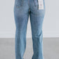 Risen - Mid Rise Side Panel Straight Jeans