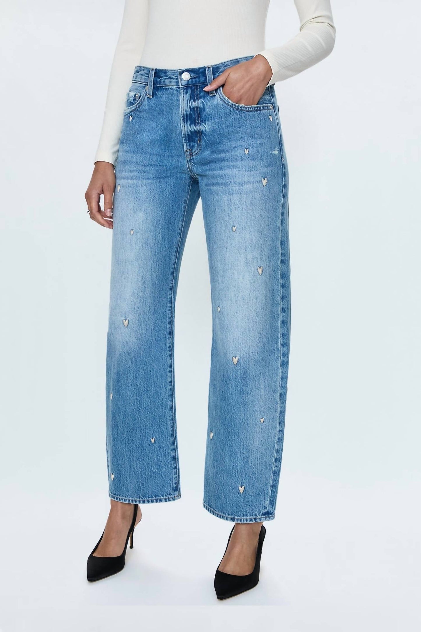 Pistola - Lexi Mid Rise Bowed Straight Jean