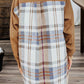 1 The Woman - Plaid Patch Work Long Sleeve Shirt Mini Fall Dress