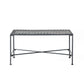 Luna Outdoor Iron Coffee Table - Black Brush Silver