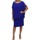 Joseph Ribkoff - Dress With Chiffon Overlay & Diamante Detail