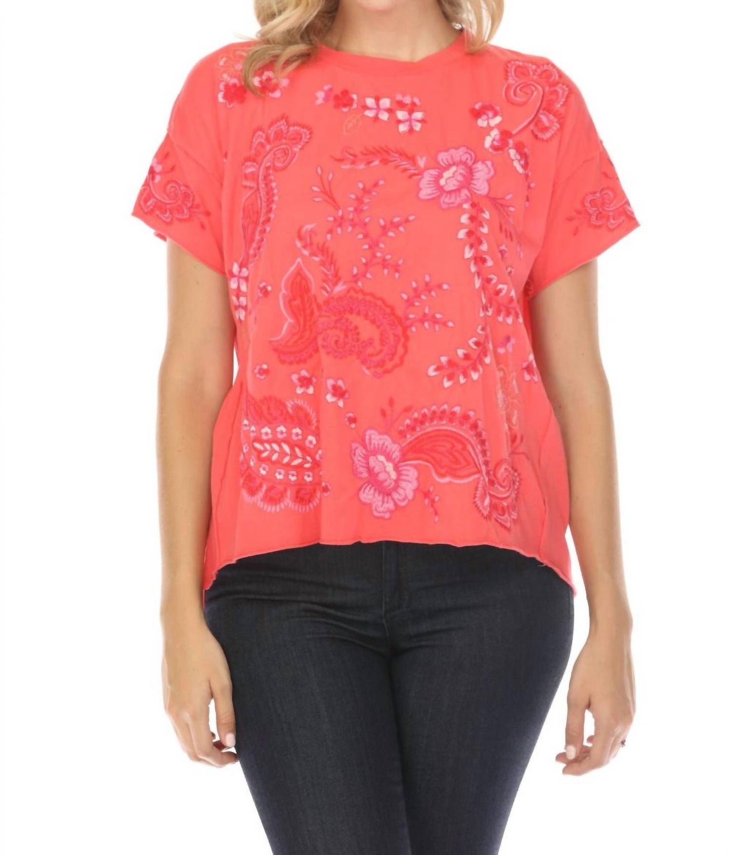 Johnny Was - Cassia Raw Detail Swing Tee