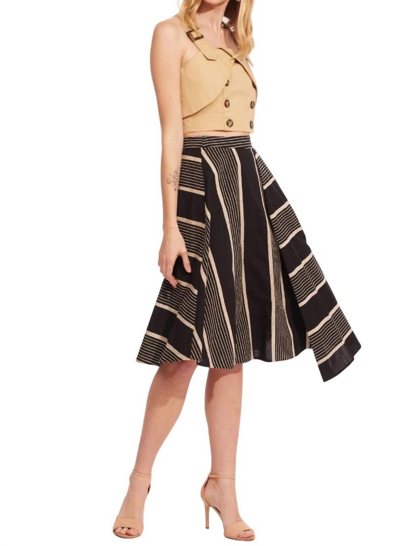 Eva Franco - Stripe Midi Skirt