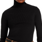 Blusa Donni de gola alta em jersey canelado