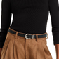 Blusa Donni de gola alta em jersey canelado