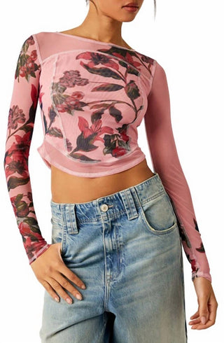 Free People - Top de malha com babados Bettys Garden