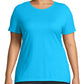 Camiseta feminina manga curta JMS by Hanes azul tamanho 3X
