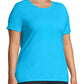 Camiseta feminina manga curta JMS by Hanes azul tamanho 3X