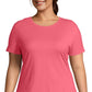 Camiseta feminina manga curta JMS by Hanes rosa tamanho 3X