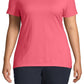 Camiseta feminina manga curta JMS by Hanes rosa tamanho 3X