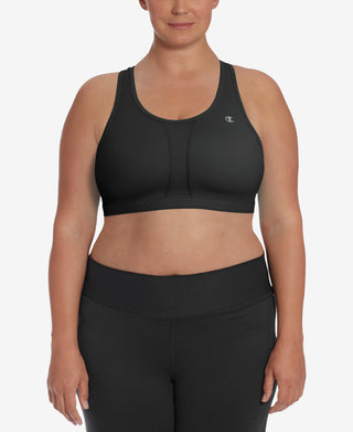 Champion Women's The Vented Sports Bra Black Size 4X