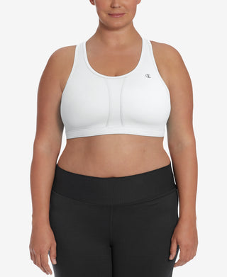 Champion Women's The Vented Plus Sports Bra White Size 1X