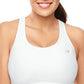 Sutiã esportivo Champion feminino com compressão ventilada Plus, branco, tamanho 2X