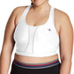 Sutiã esportivo Champion feminino com compressão ventilada Plus, branco, tamanho 4X