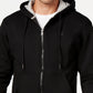 Champion Powerblend Fleece com capuz e zíper masculino, preto, tamanho grande