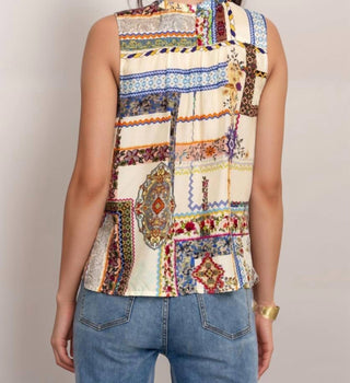 Johnny Was - Camiseta de gola alta Stano Ife