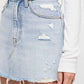 Levi'S - Denim Distressed Raw Hem Cotton Mini Skirt