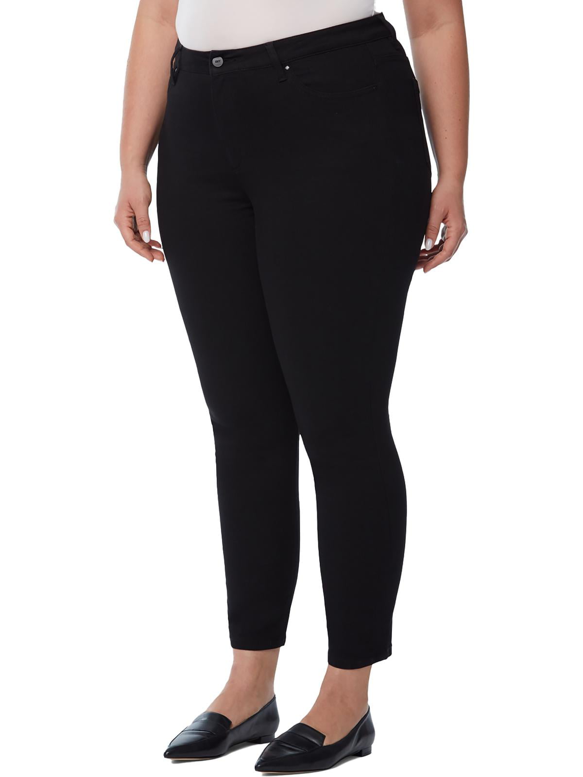Calça jeans skinny feminina Jones New York Lexington de cintura alta, preta, tamanho 20W