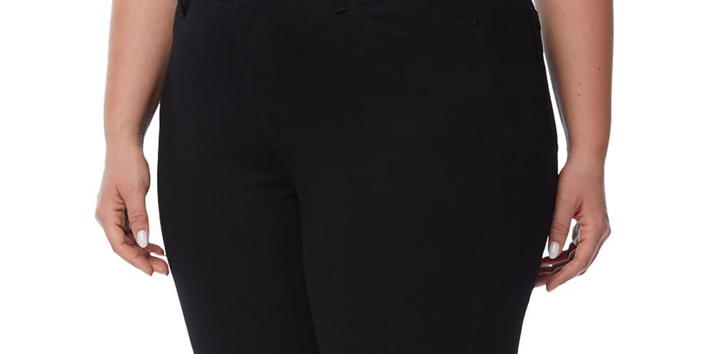 Calça jeans skinny feminina Jones New York Lexington de cintura alta, preta, tamanho 20W
