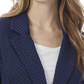 Jones New York Blazer Feminino Azul com Um Botão Tamanho Pequeno