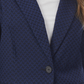 Jones New York Blazer Feminino Azul com Um Botão Tamanho Pequeno