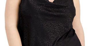 Camisola feminina Bar III com estampa tonal preta, tamanho 3X