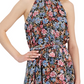 Vestido midi alto e baixo estampado de chiffon da INC International Concepts para mulheres, preto, tamanho 14