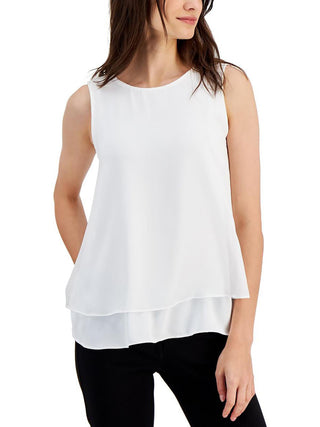Blusa regata feminina Anne Klein, branca, tamanho médio