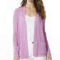 Jones New York Cardigan Feminino Frente Aberta Com Carcela Ribbed Roxo Tamanho P